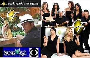 Cigar Roller at wedding reception in Malibu